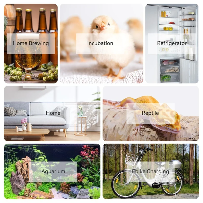 ABGR-Plug In Temperature Controller Outlet, Smart Heating Cooling Control With 4 Timing Modes,Backlit LCD,Calibration US Plug