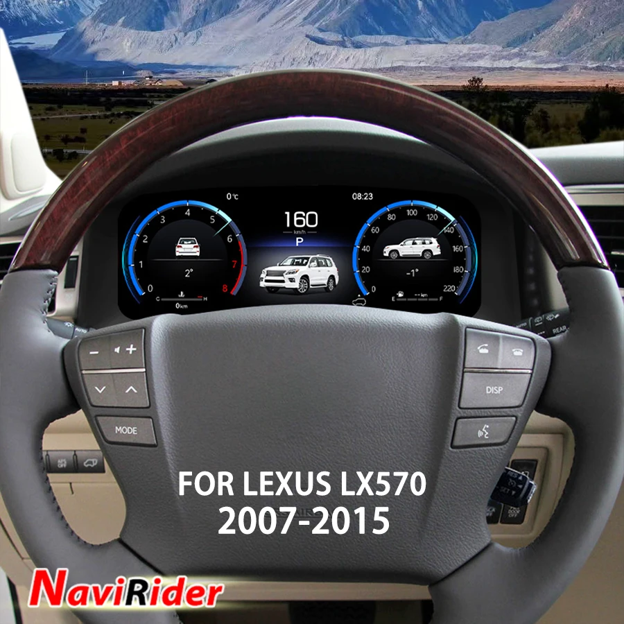 For Lexus LX570 2007-2015 Instrument Cluster Virtual Cockpit Digital Dashboard Panel Speedometer Car Interior Upgrade Tachometer