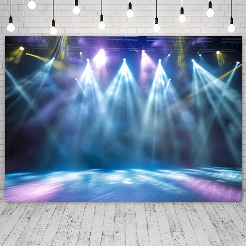 1 piece, luxurious stage spotlight background concert live platform banner retro curtains celebrity background