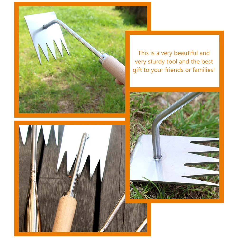 

Stainless Steel Manual Weeder -Shaped Fork Ergonomic Weeding Tool Corrosion Resistant Root Lifter Durable Gardening Hand