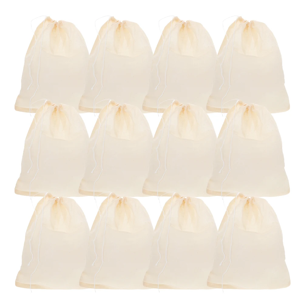 

20 Pcs Drawstring Soup Bag Large Tiny Mesh Bags Spice Food Strainer Cotton for Kitchen Sock Socks Wedding