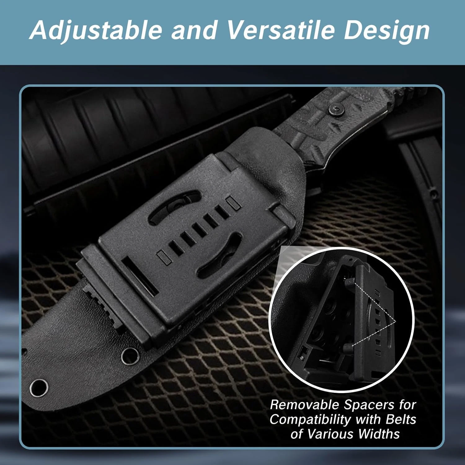 Taktisches Messerclip-Holster – universelle Gürtelscheide, kompatibel mit EDC, Outdoor-Camping- und Utility-Tools – Detail 13
