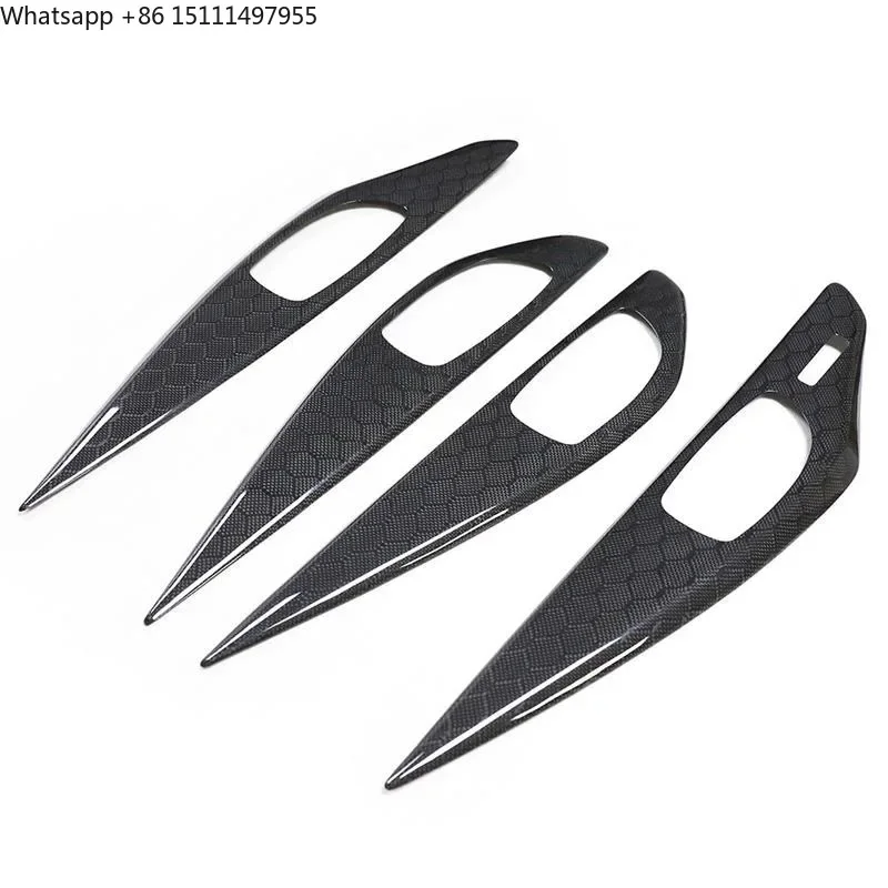 Q50 Q50L Interior for Infiniti Honeycomb Carbon Fiber 11Pcs a Set Carbon Fiber Display Panel Rear and Front Door Plates 2014- on