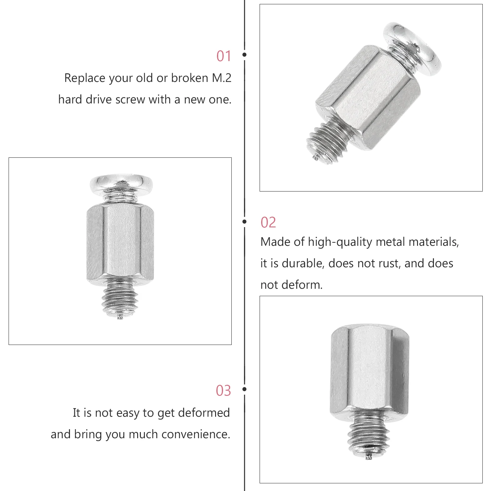 Motherboard Screws Laptop Stand M2 SSD Mounting Kit Desktop Metal Standoff
