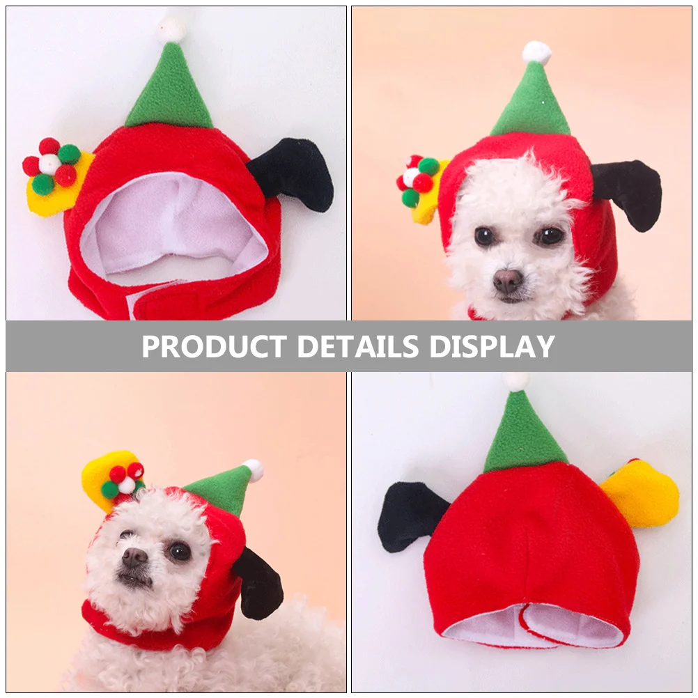 

Funny Pet Clothing Cat Hat Dog Cosplay Tail Christmas Costume Cotton Lovely Headwear
