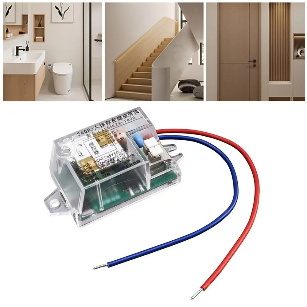Light Sensitive Radar Presence Sensor Switch Transparent Shell Auto On Off Motion Detection Module Energy Saving