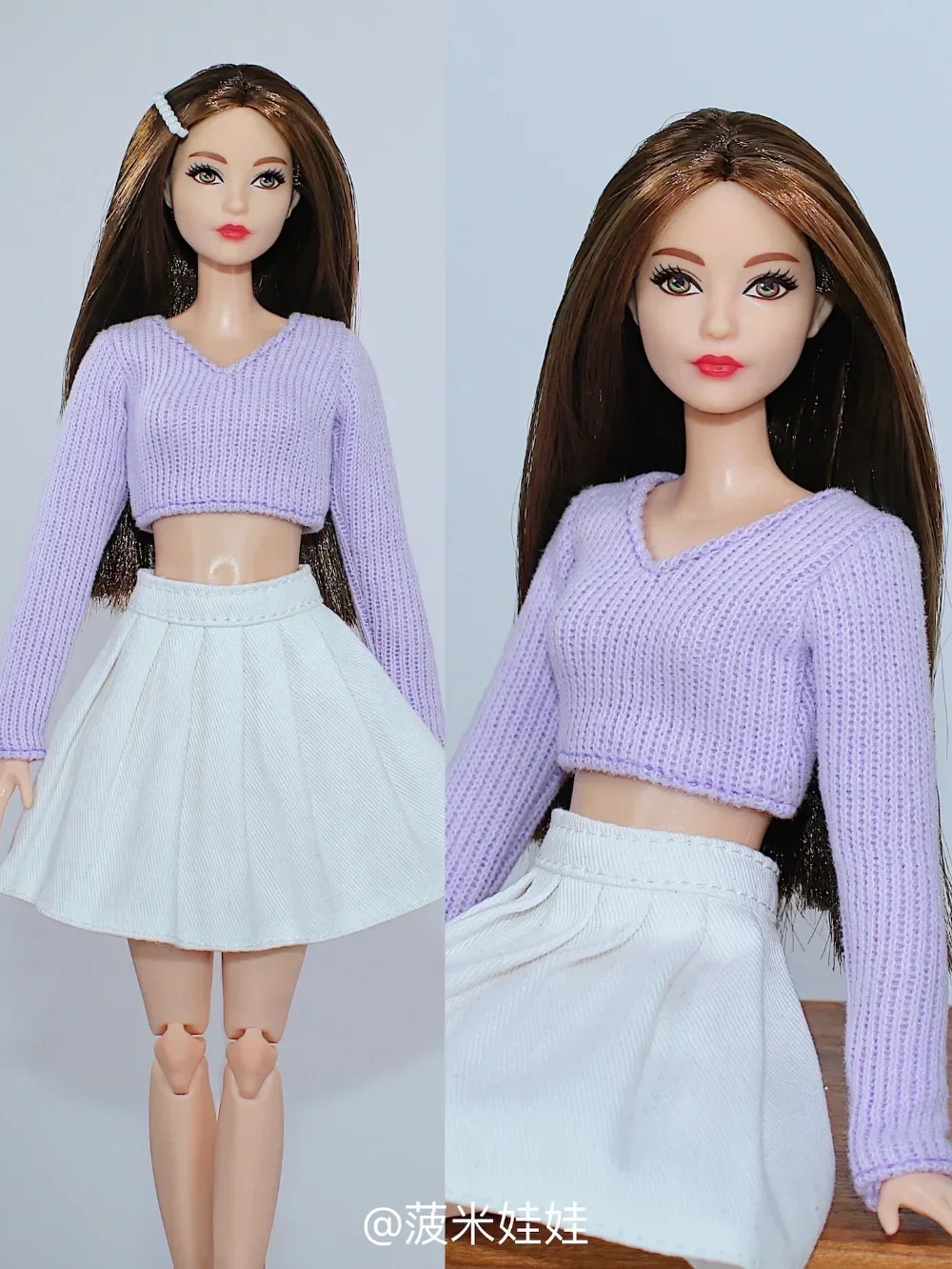 Clothes set / Fashion dress sweater 1/6 Doll clothing suit outfit for 30cm Xinyi FR ST PP Barbie Doll / doll house accessories