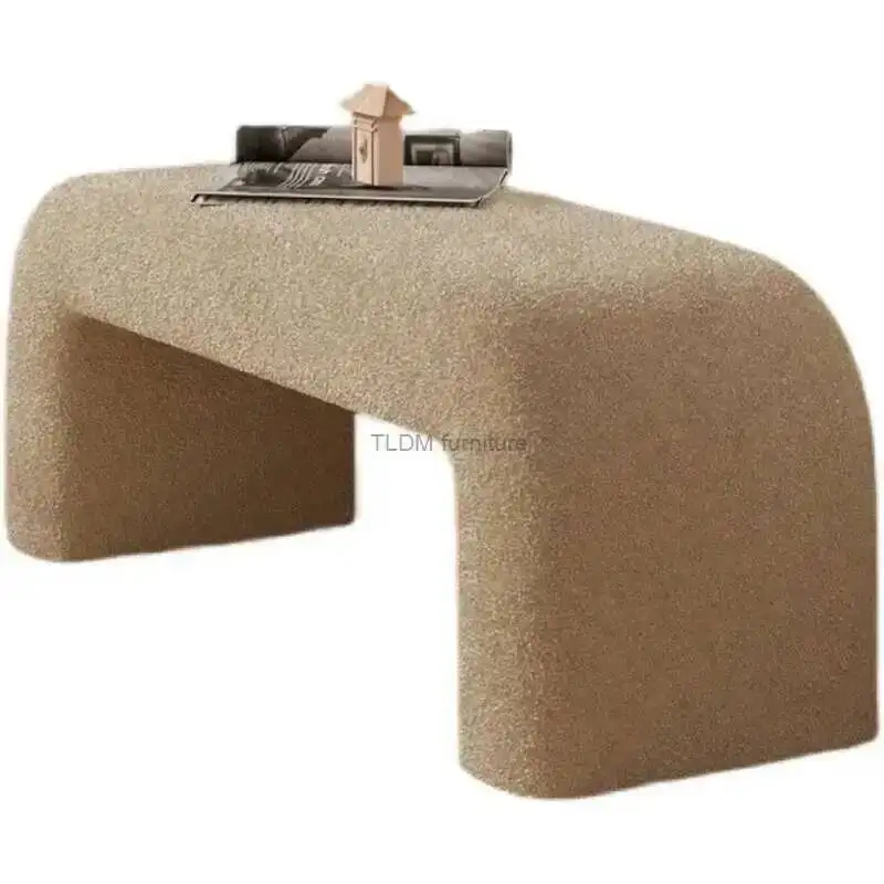 

Simple Lamb Wool Bench Stool Living Modern Room Furniture Recreation Area Shoe Changing Stool Fitting Room Bedroom Bed End Stool
