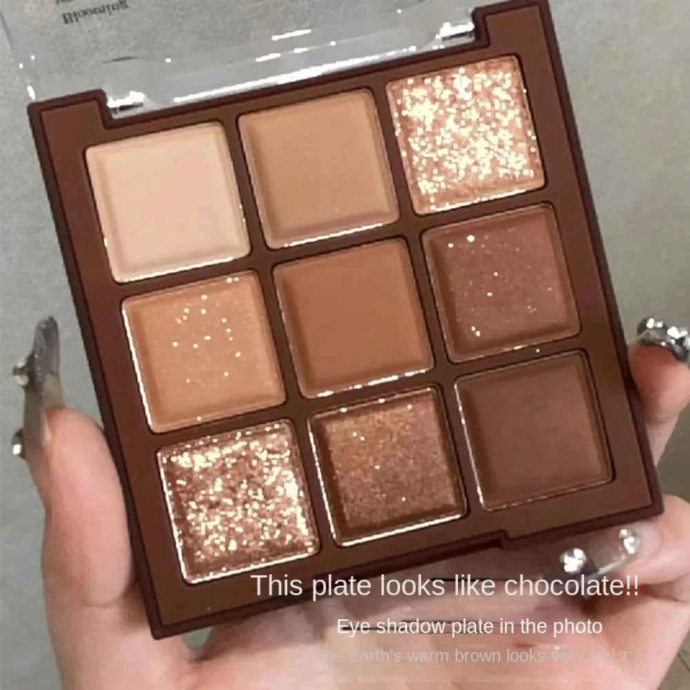 New Pearly Matte 9 Color Eyeshadow Palette Shiny Sequins Eye Shadow Palette Lasting Makeup Glitter Eyeshadow Cosmetic