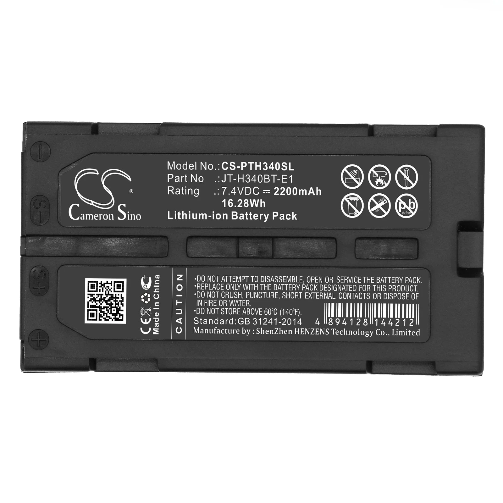 7.4V 2200mAh/3400mAh Portable Printer Battery JT-H340BT-E1 JT-H340BT-E2 for Panasonic JT-H340PR JT-H340PR1 JT-H340BT-10