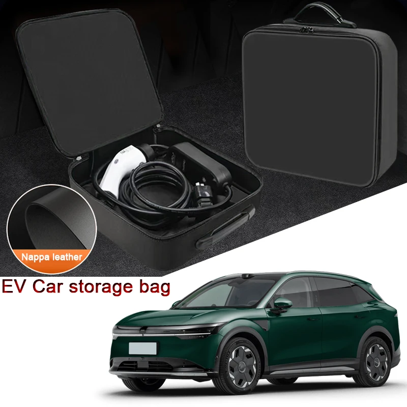 Portable EV Car Charging Cable Storage Box For ZEEKR X 001 007 GT 7X 009 MIX 8X 9X Electric Vehicle Charger Cables Carry Bag
