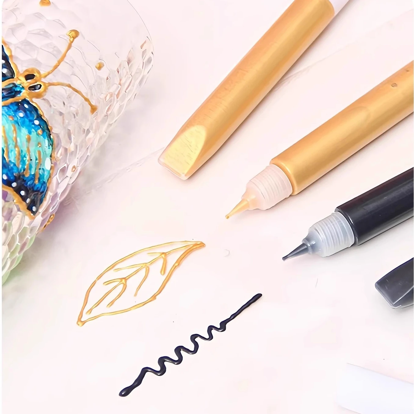 ثلاثية الأبعاد طلاء النسيج 10 مللي دائم غير سامة النسيج هوك خط القلم مقاوم للماء Diy بها بنفسك رسمت باليد الاكريليك الدهانات الزجاج الملابس الصباغ