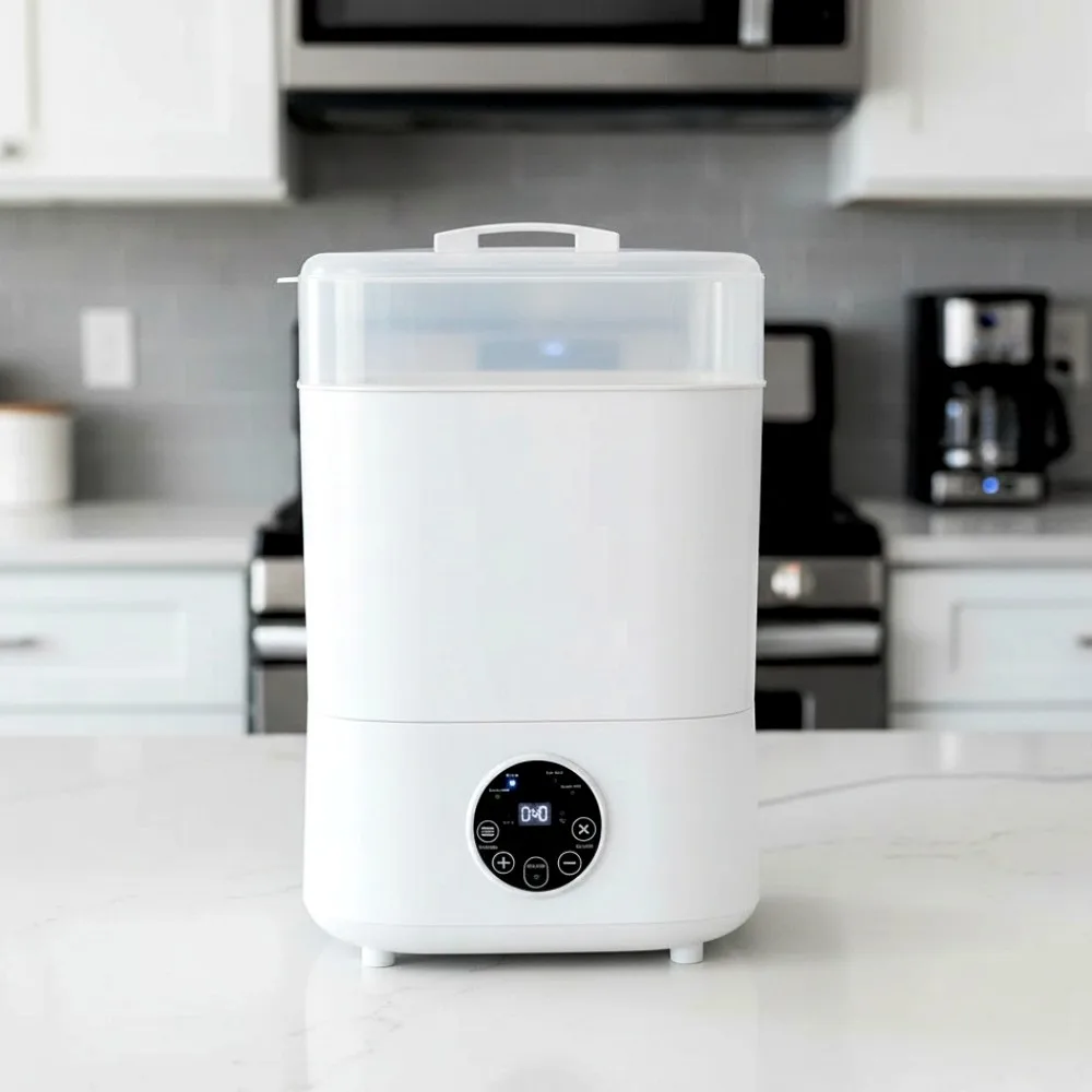 Sterilizzatore per biberon HDJ Sterilizzatore e asciugatrice per biberon elettrico 4 in 1 Scaldasalviette per latte materno Riscaldamento alimentare