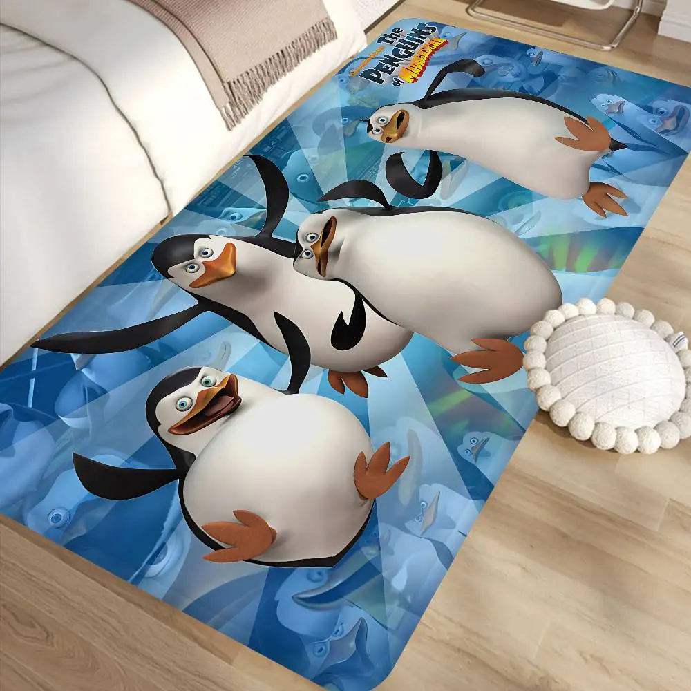 Classic Animation The P-Penguins Of M-Madagascar Room Mats Cheaper Anti-slip Modern Living Room Balcony Printed Welcome Rug