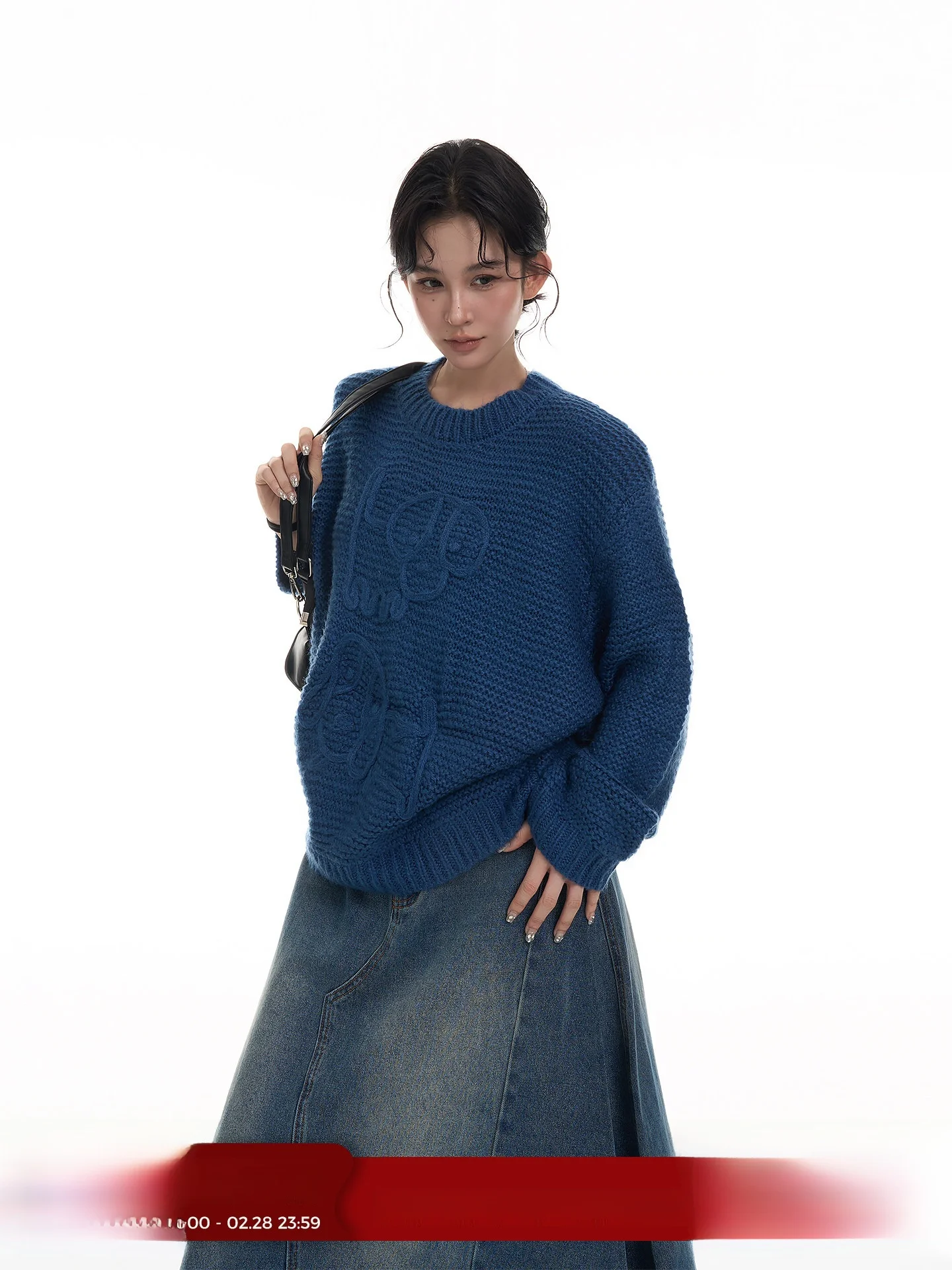 

Свободный вязаный свитер с длинными рукавами и круглым вырезом для женщин, осенне-зимний, в корейском стиле, новый, в стиле Lazy Sle, стройнящий, пуловер