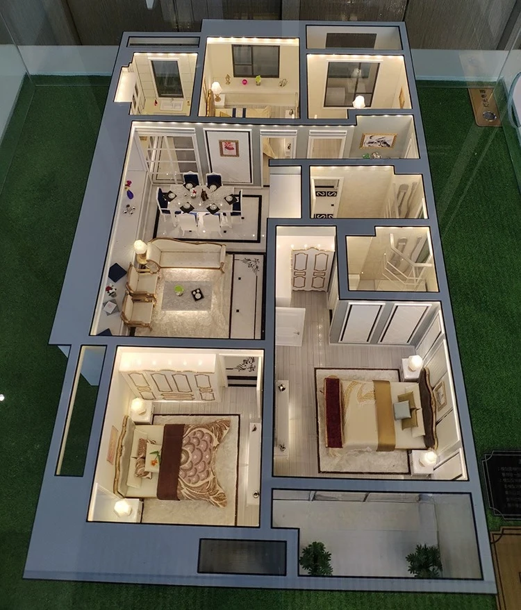 Real estate sales display sample, interior structure teaching model, custom residential building & house section sand table