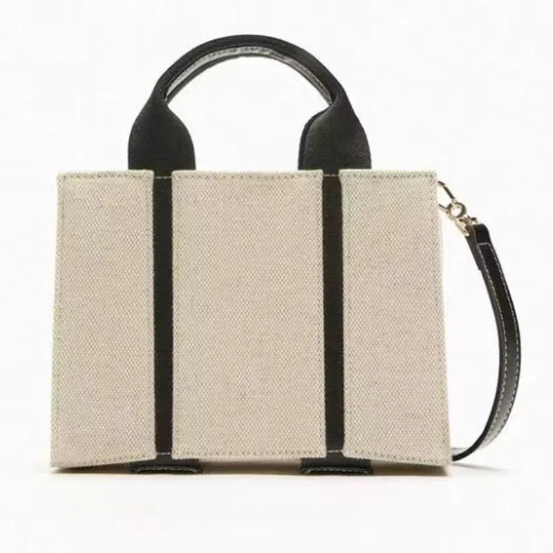 Simple Design Beige Canvas Women Bag Women Handbag 2024 New Single Shoulder Bag Crossbody Bag