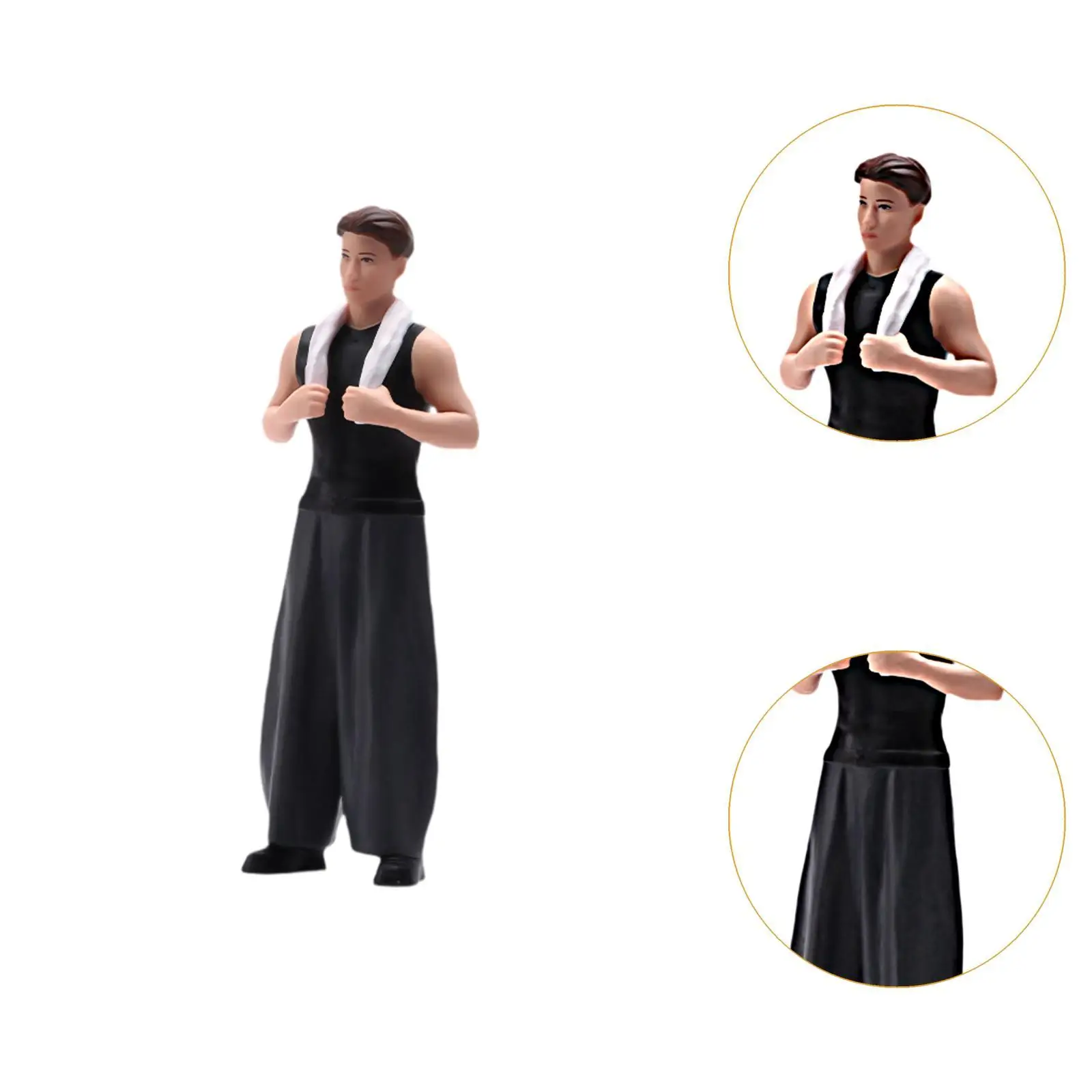 

1:18 Man Mechanic Model Tiny People Figurine 3D Character Models for Desktop Decoration Miniature Scene Train Station Layout