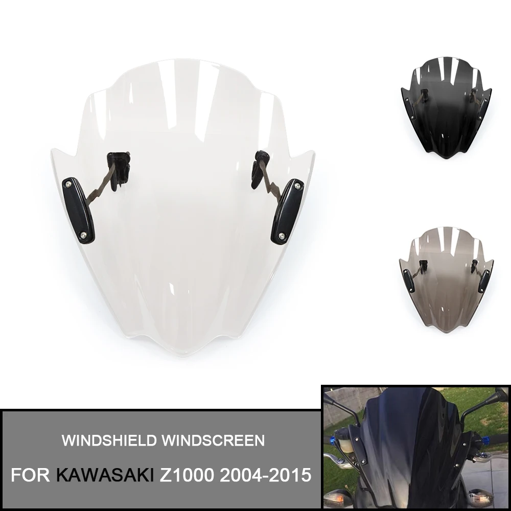 

For Kawasaki Z1000 2004-2015 2010 2013 2012 2008 2006 Universal Motorcycle Motorcycle Windshield Windscreen 7/8" &1" Handlebar