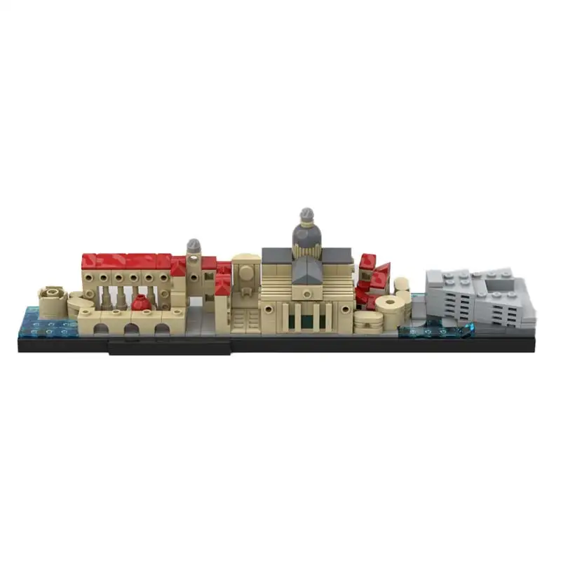 MOC- 203880   有名な都市建築ドゥブロヴニククロアチアスカイラインビルディングブロックパズルおもちゃ DIY モデル技術レンガキッズギフト