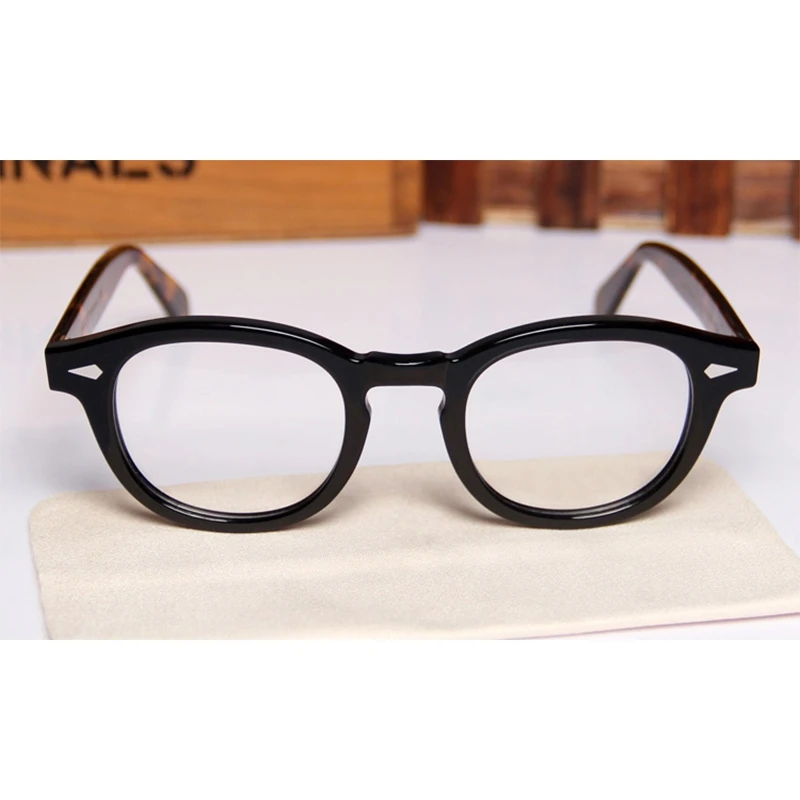 Johnny Depp Lemtosh Optical Glasses Computer Glasses Men's and Women's Luxury Brand Vintage Acetate Bicolor Stitching Glasses