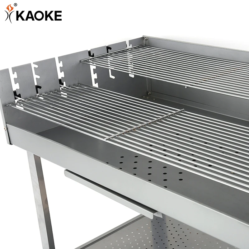 39 Inch New Products Cooking Area Barbeque Adjustable Cooking Rectangular Grill