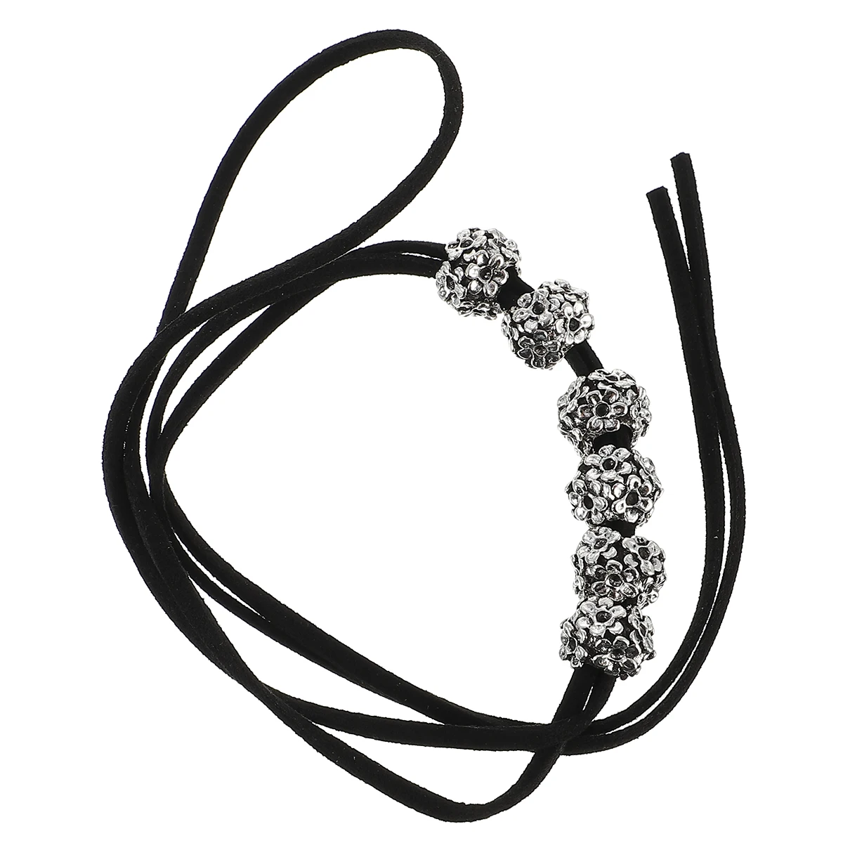 

2pcs Skull Hair Accessories Durable Alloy DIY Girls Ring Rope Ponytail Holders Bead Bundles Braid Hair Tool Halloween Gift