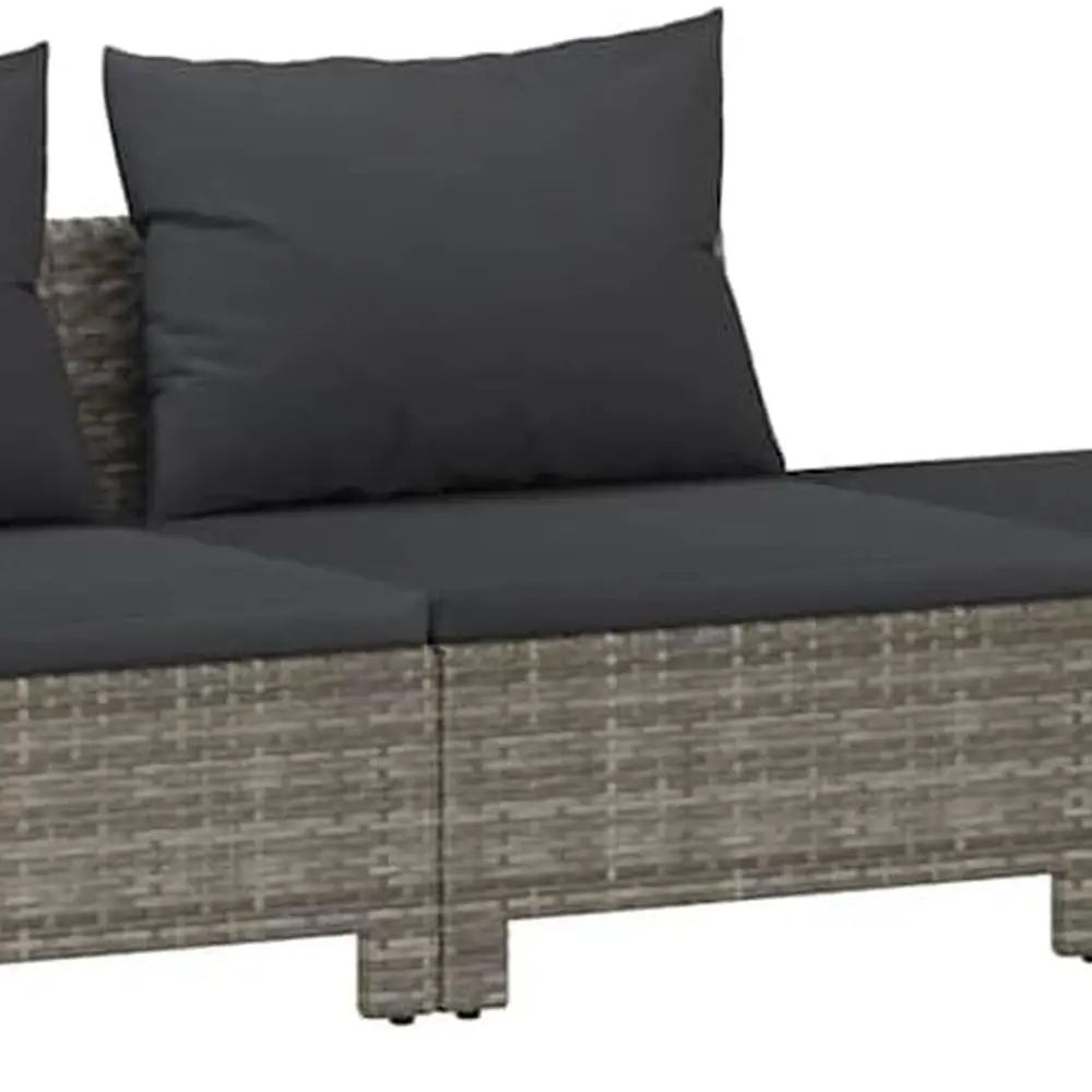 

Modern 3-Piece Outdoor Lounge Set in Grey | Cushioned, Poly Rattan, and Powder-Coated Steel for Stylish Patio Relaxation