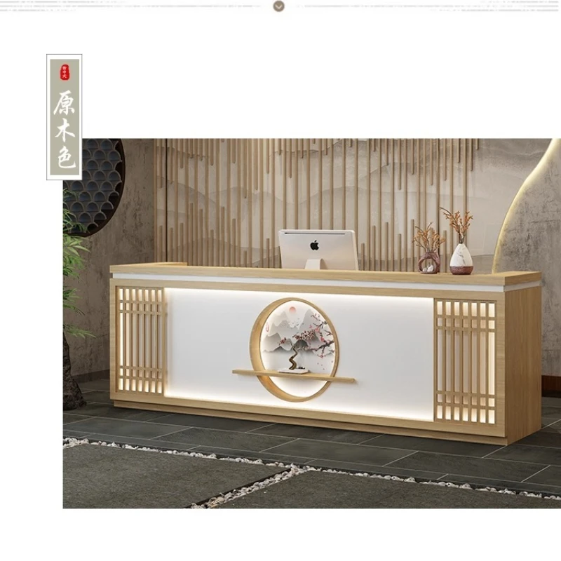 عدادات الخروج لصالونات التجميل الجديدة على الطراز الصيني للشركة مكتب الاستقبال عدادات الخروج أثاث خدمة الاستقبال Cajero JT40C