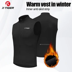 X-TIGER Fleece Cycling Vest Unisex Windproof Loose fit Sleeveless Waistcoat for Mountain Bike Warm and Comfortable Winter Rides