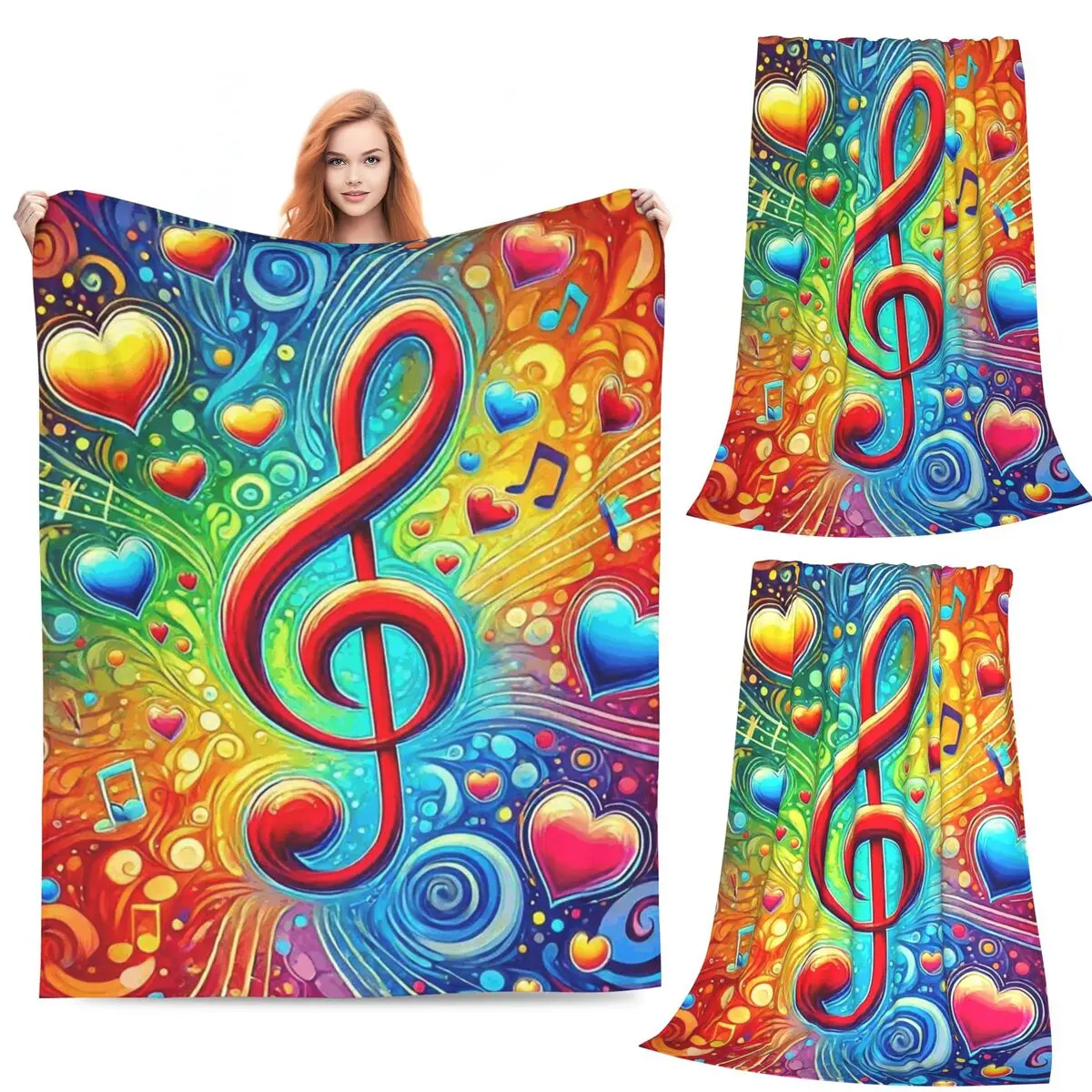 

Красочное одеяло с музыкальной нотой, флисовое одеяло для дивана, дышащее одеяло для дивана, постельные принадлежности, уличные пледы, покрывало, одеяло