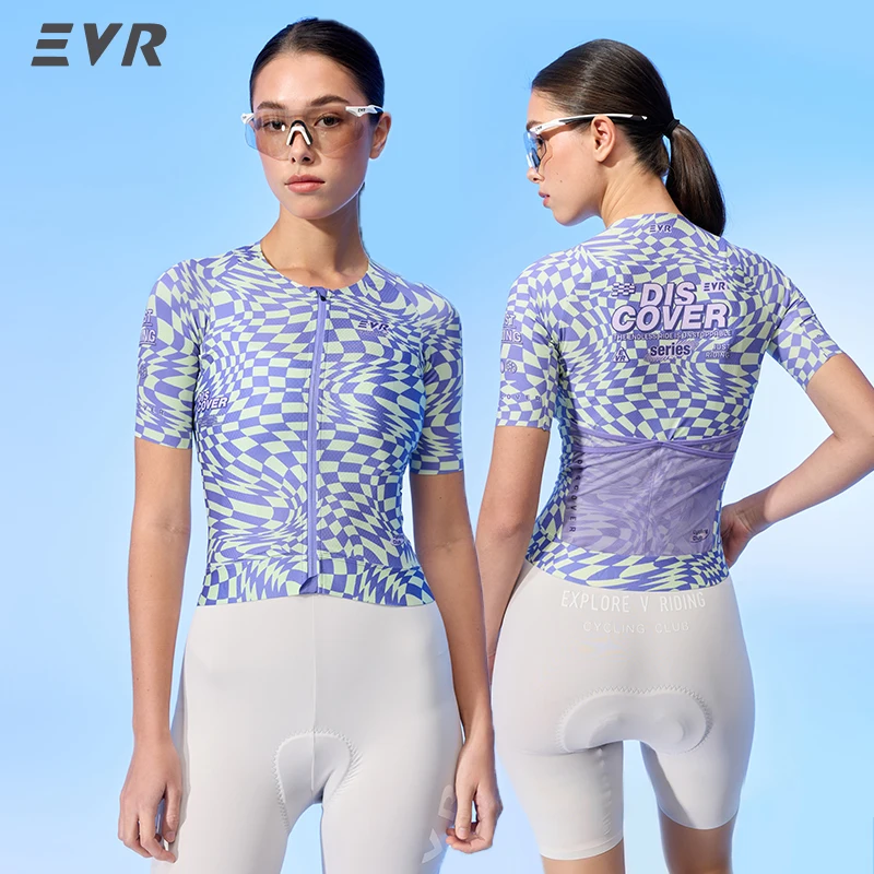EVR Pro Sommer-Radtrikot für Damen, leichte Fahrradbekleidung, MTB-Trikot mit Taschen, schnell trocknendes Fahrrad-Shirt