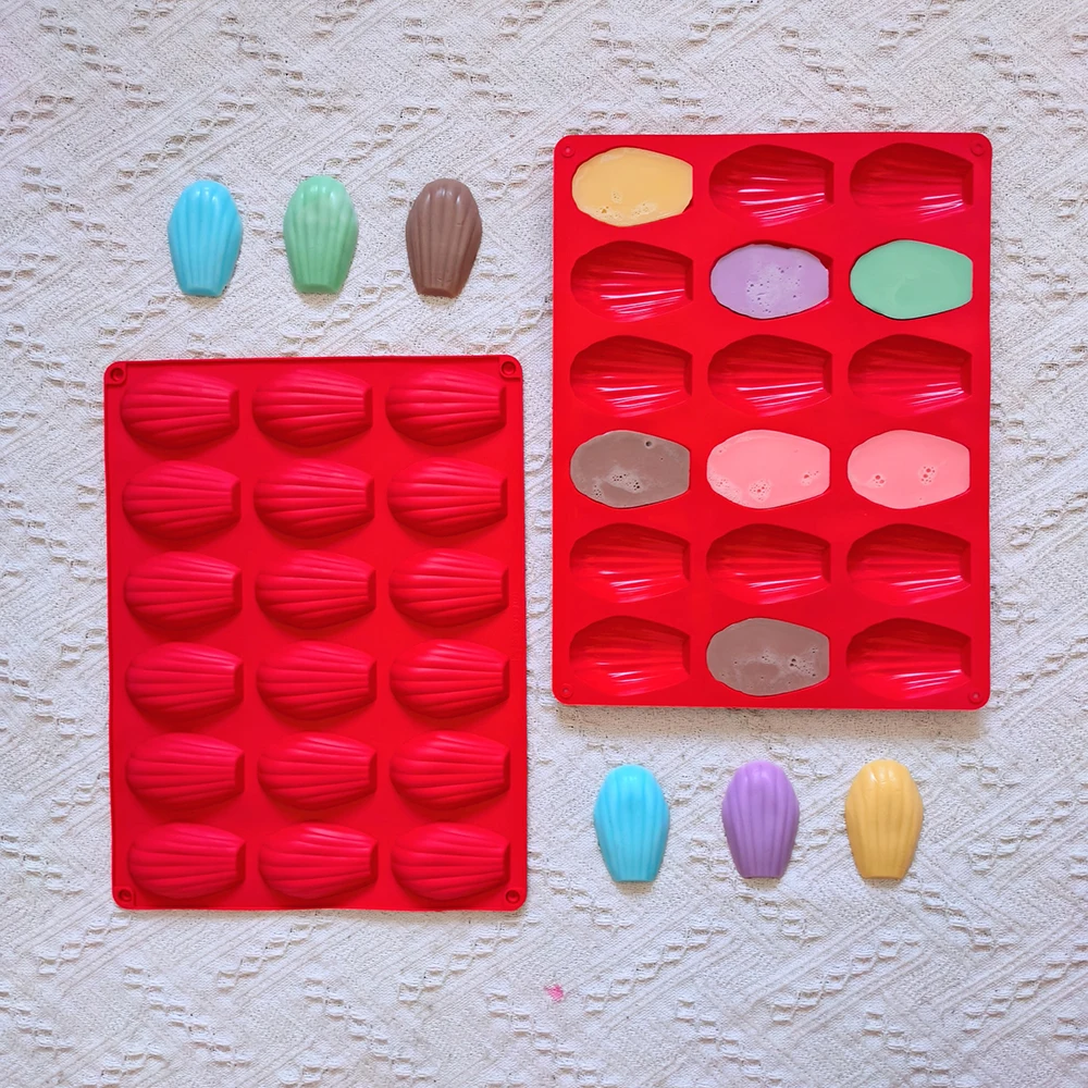 1 قطعة الإبداعية مادلين على شكل الشوكولاته قالب من السيليكون DIY بها بنفسك الجليد الكوكيز بودنغ كيك تحلية أواني الخبز