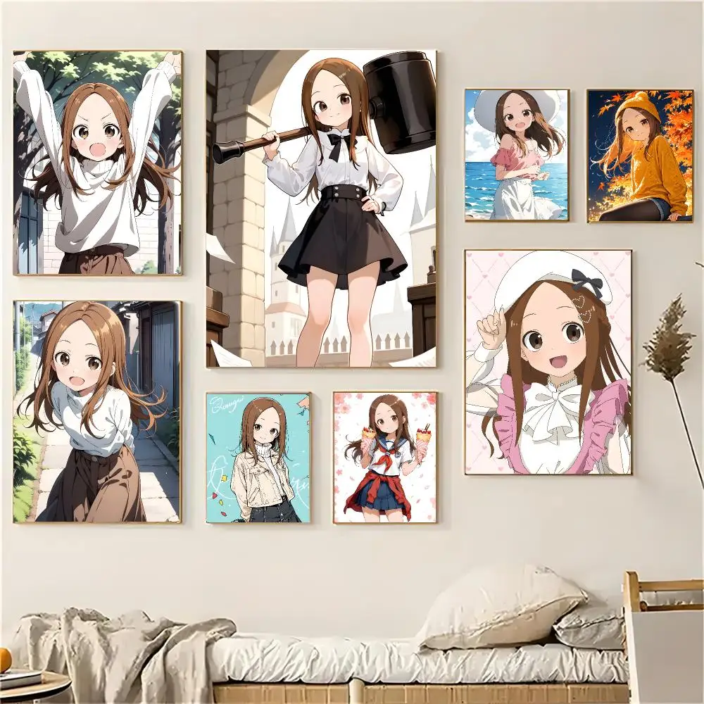 Teasing Master Takagi-san Poster Decorative Wall Art Stickers Mural For Home Living Room Hallway Decor Gift