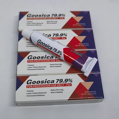 Nueva crema de tatuaje Goosica 79.9% de alta calidad antes del maquillaje permanente Microblading cejas labios cuerpo piel 10g