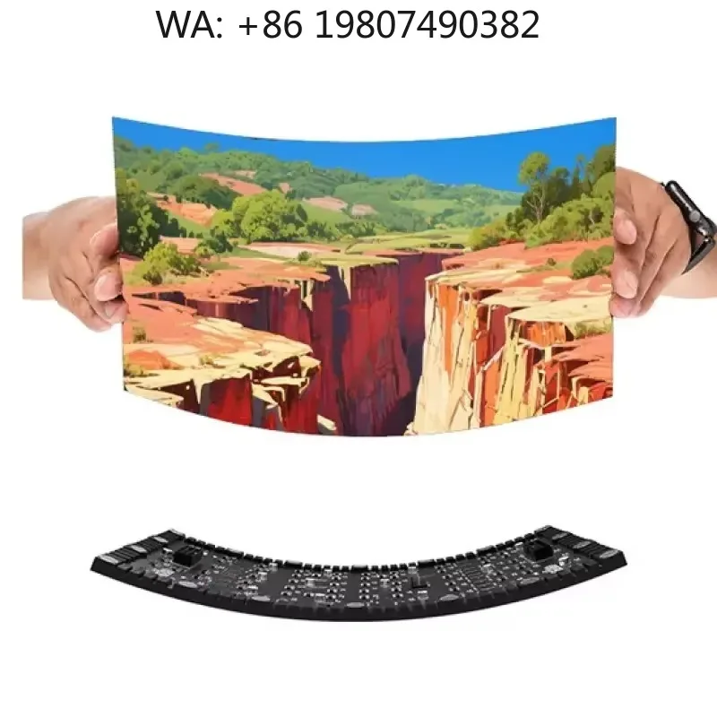 Flexible Curved LED Advertising Wall Full Color Splicable Module For Clothing Store Commercial Interior Decoration