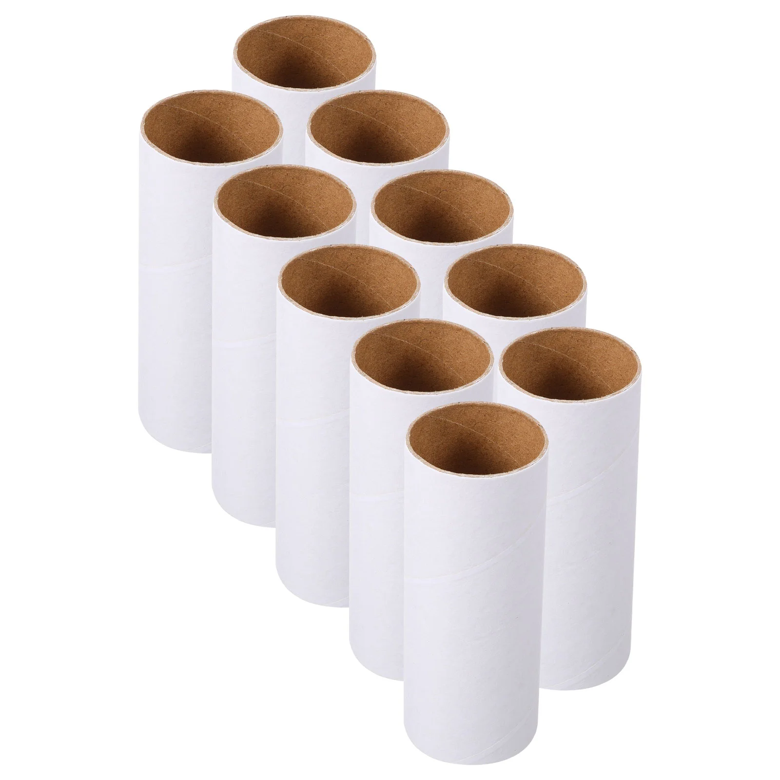 

10 Pcs Paper Roll Round Tube For Crafts DIY Graffiti Cylinder Cardboard Tubes White