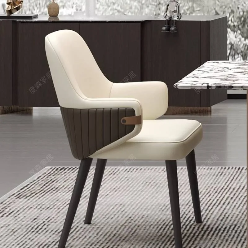 

Kitchen Modern Dining Chairs Designer Armrest Party Kitchen Dining Chairs Living Room Office Fauteuil Nordic Furniture