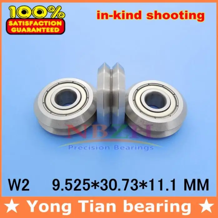 Free Shipping NBZH Bearing RM2ZZ / W2 9.525*30.73*11 Mm V Wheeles W Groove Sealed Ball Bearing 10pcs/lot