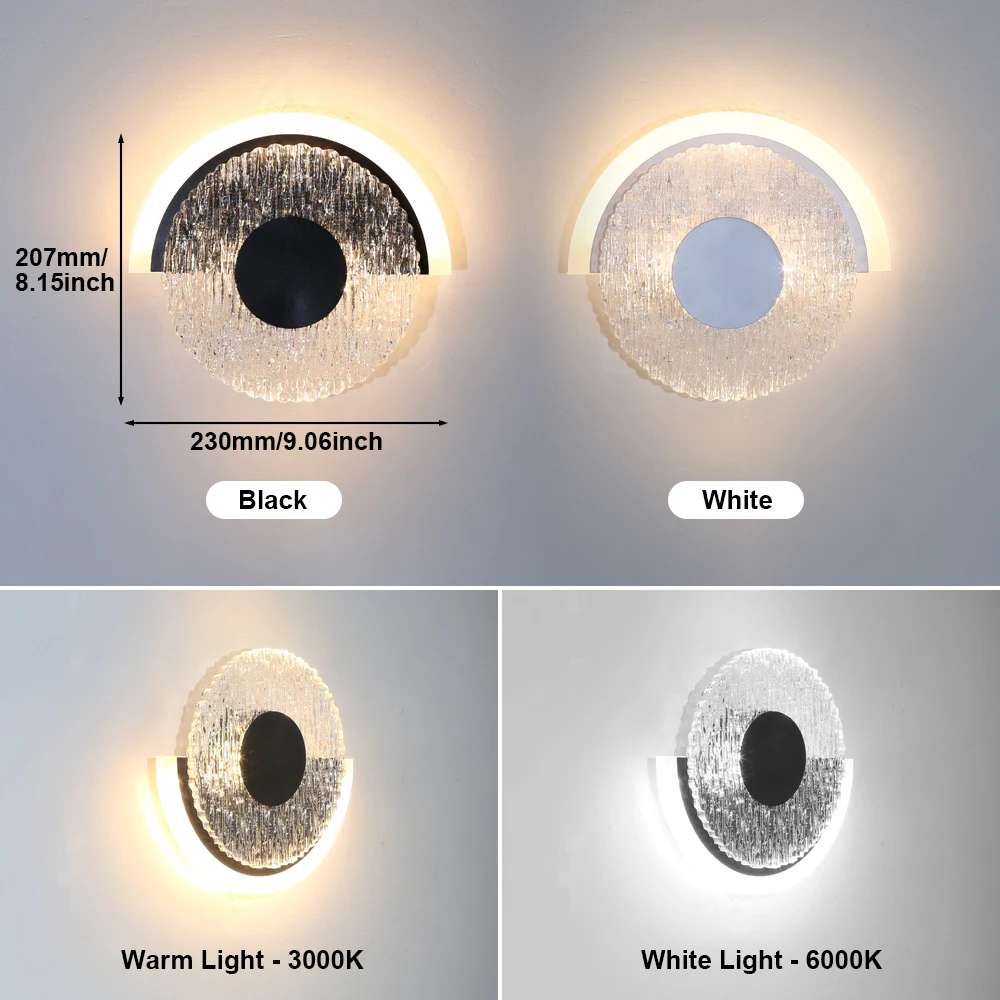 

Современный светодиодный настенный светильник, круглый светильник, настенные бра, домашний декор для прикроватного внутреннего освещения для гостиной, коридора, светильник