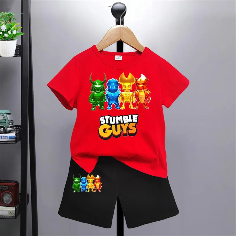 2PCS Children Clothing mother Kids Clothes Children's Sets Boys T-shirt Shorts Summer Cotton Short sleeve fashion Suit