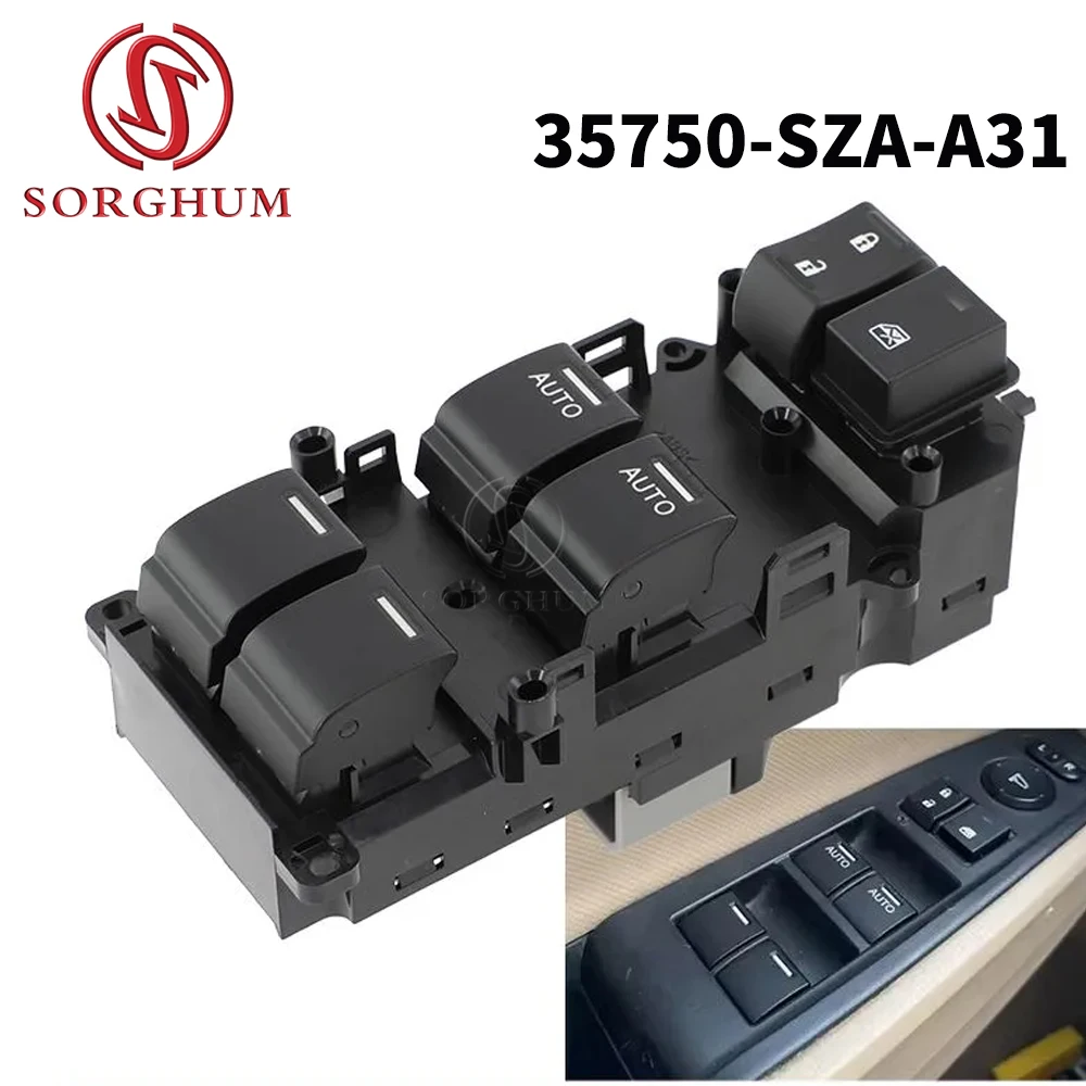

SORGHUM 35750-SZA-A31 35750-TA0-A32 Переключатель управления стеклоподъемником для Honda Accord 8 VIII Pilot 2009-2014 35750-T2A-A12