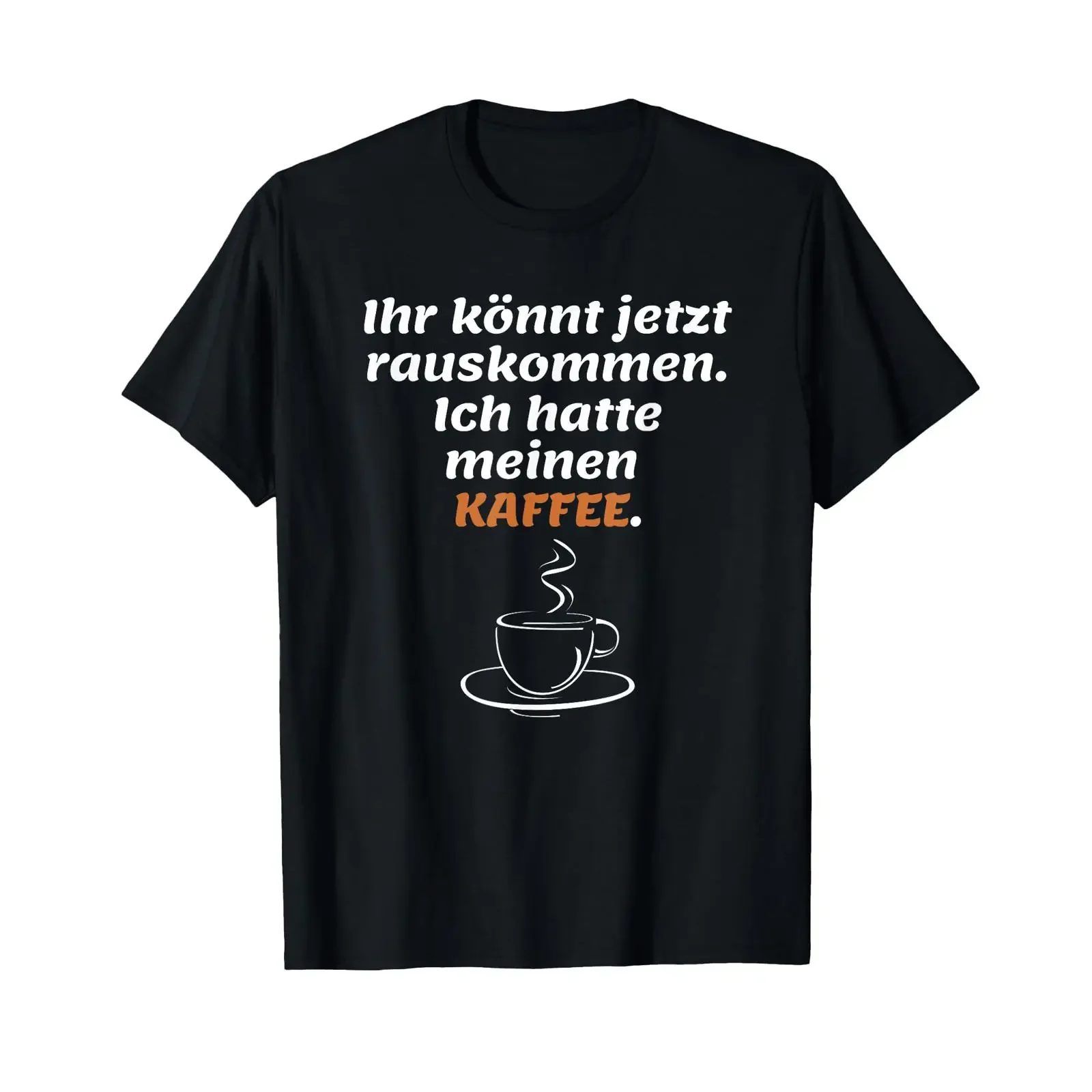 Coffee Cafè Kaffe T Shirt for Men and Women with Funny Sayings vintage Washed designer clothes Casual Versatile Comfortable