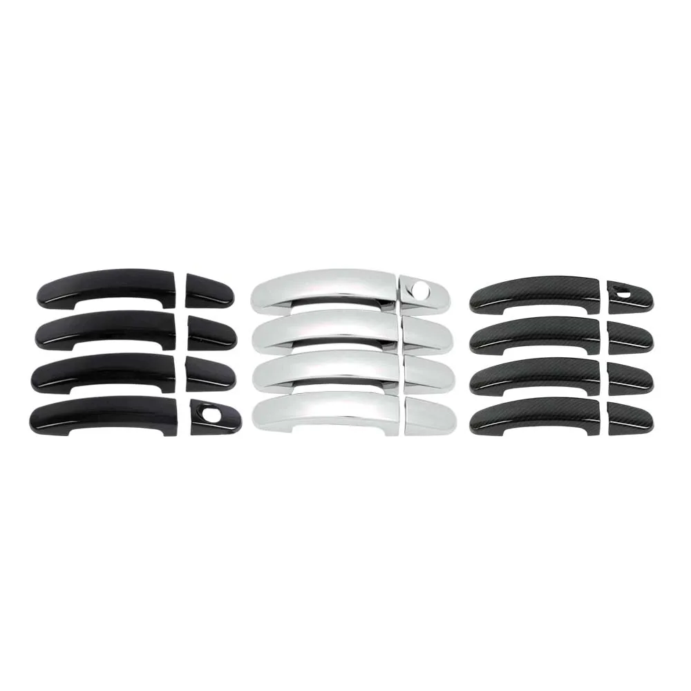 Car Decoration Door Handle Cover For Ford Mondeo 2008-2013 Carbon Fiber Silver Black Cars Accessories Styling Upgrade