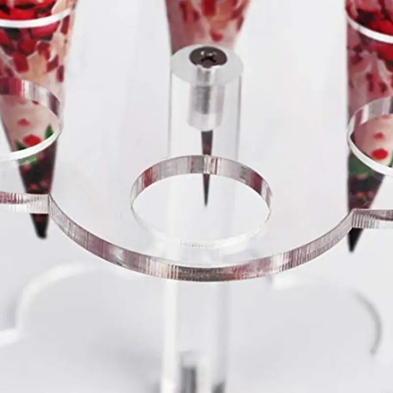   Efficient Round Acrylic Spice Rack Stores 6 Containers Compact Kitchen Storage System