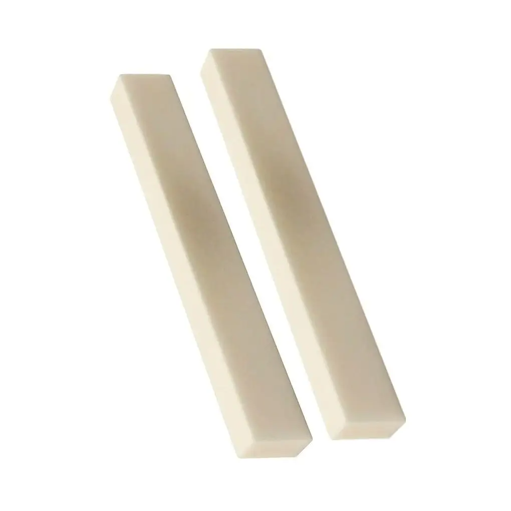 FLEOR 2 Peças de Osso Bruto para Pestana e Cavalete de Guitarra 83x12x6mm para Guitarra Elétrica, Baixo, Acústica, Clássica e Bandolim
