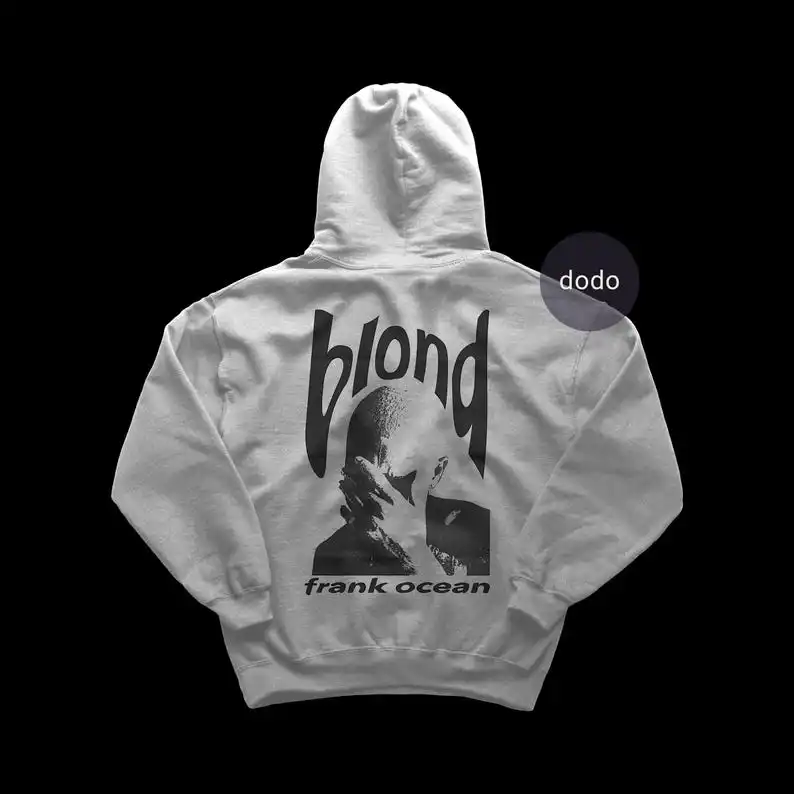 Premium Frank Ocean Hoodie Blonde Album Pink and White Single Frank Ocean New Album Hoodie - Unisex Thick Cotton Hoodie