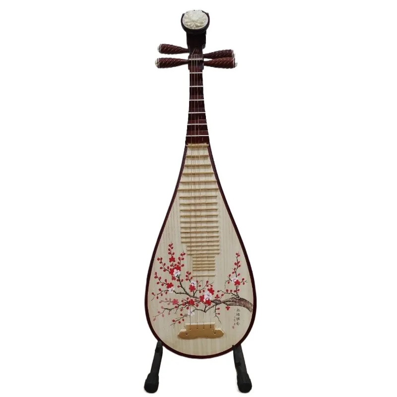 Pipa Musical Instrument, Adult Pipa, Mahogany Axis Carved Painting Pipa