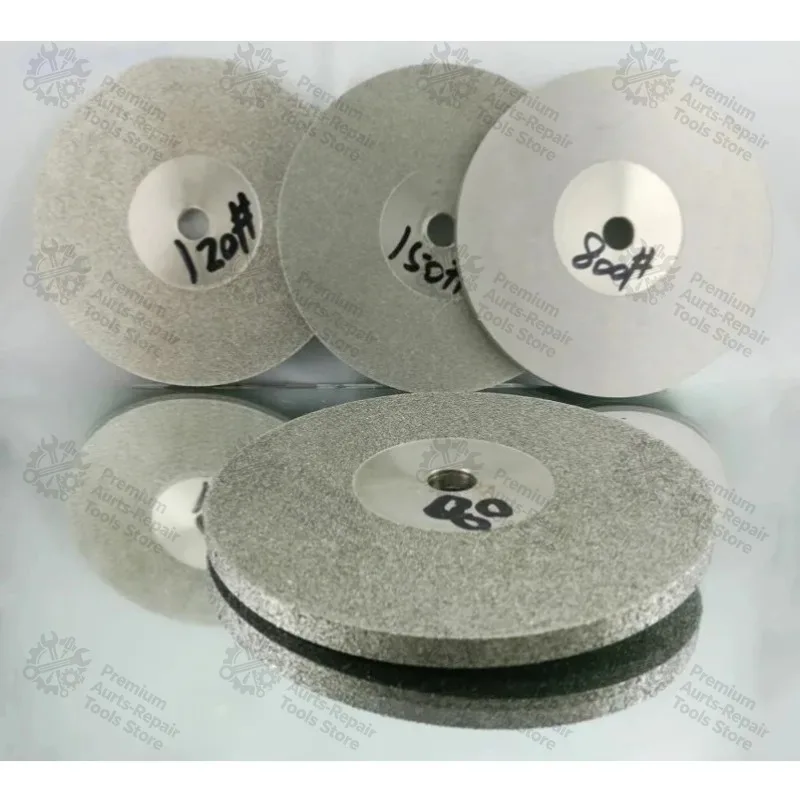 1pc Double Sided Disk Lapidary Diamond Grinding Disc Wheel 100mm 4 Inch X10mm Hole Ceramic Gemstone Alloy Rotary Abrasive Tools