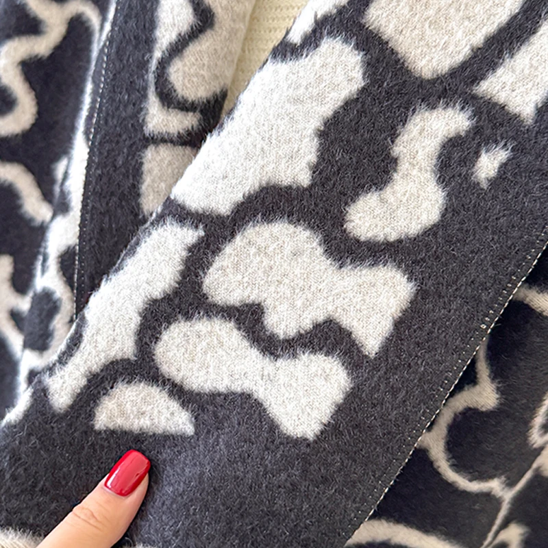 2025, neuer Design-Winterschal aus Kaschmir für Damen – eleganter, warmer Pashmina-Schal mit Leopardenmuster, Poncho und Bufanda – Detail 3